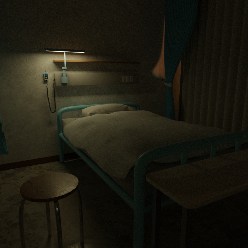 3DCG【hospital_room】病室 病院