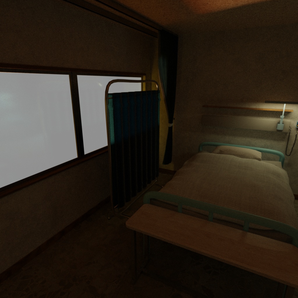 3DCG【hospital_room】病室 病院