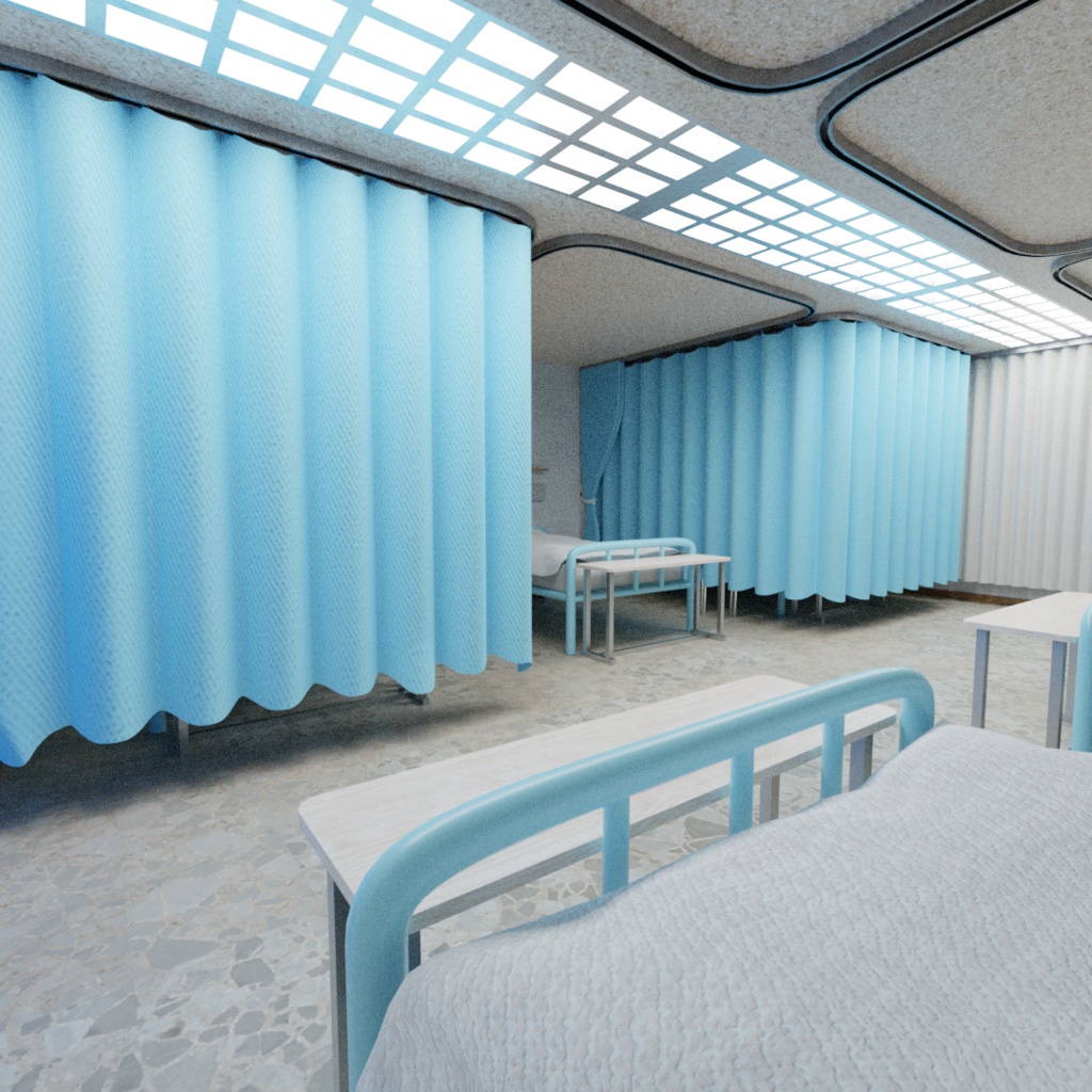3DCG【hospital_room】病室 病院