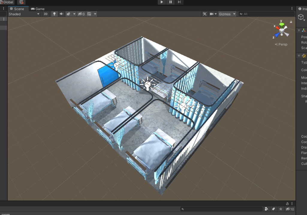 3DCG【hospital_room】病室 病院