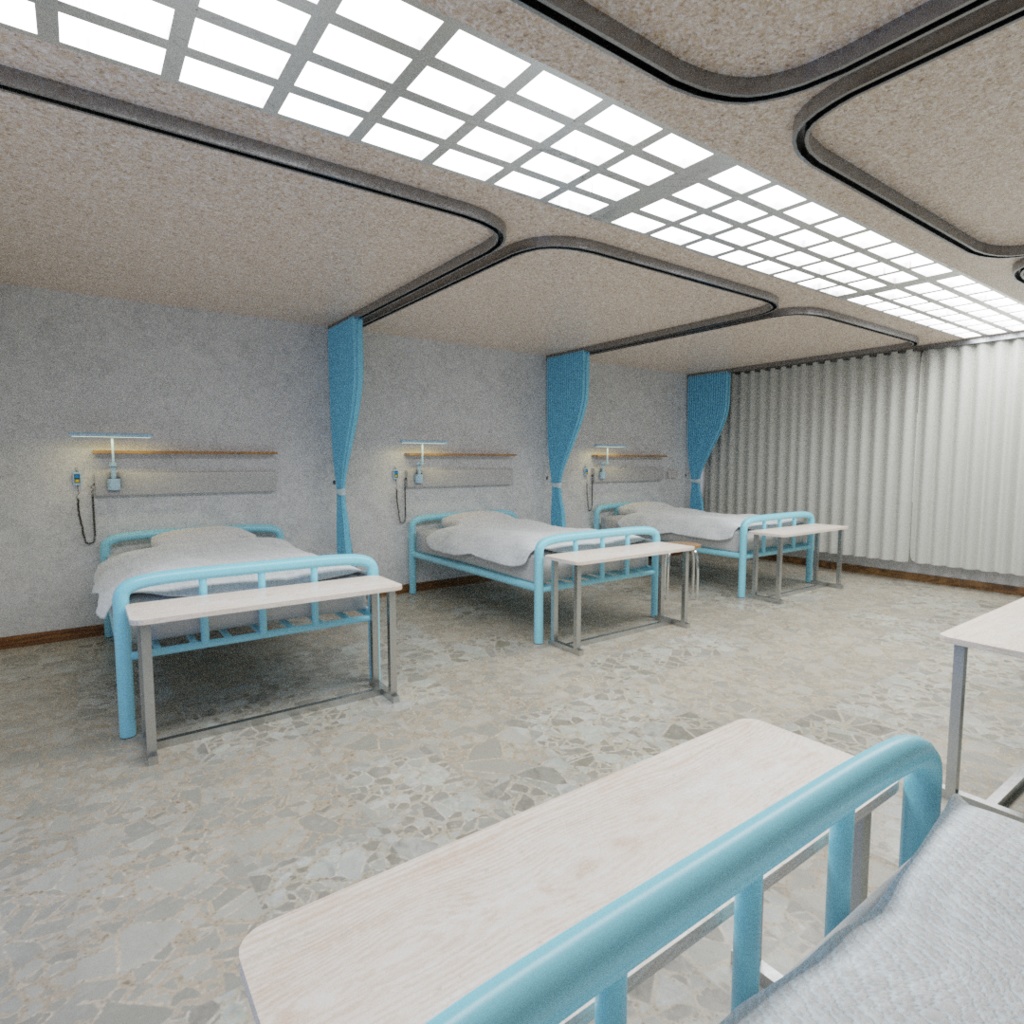 3DCG【hospital_room】病室　病院