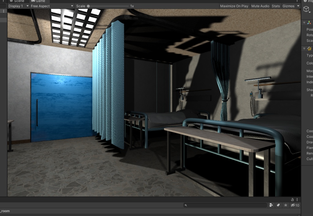 3DCG【hospital_room】病室 病院
