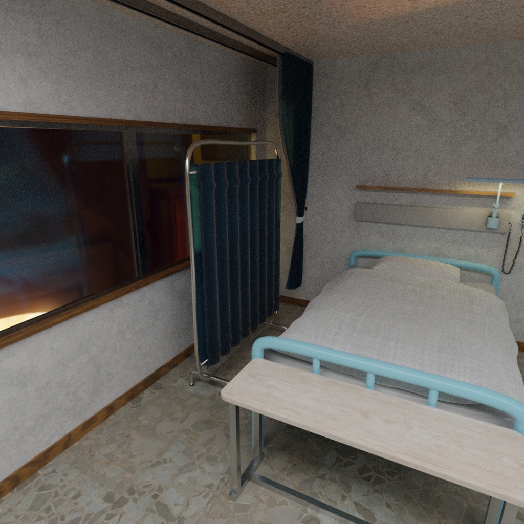 3DCG【hospital_room】病室 病院