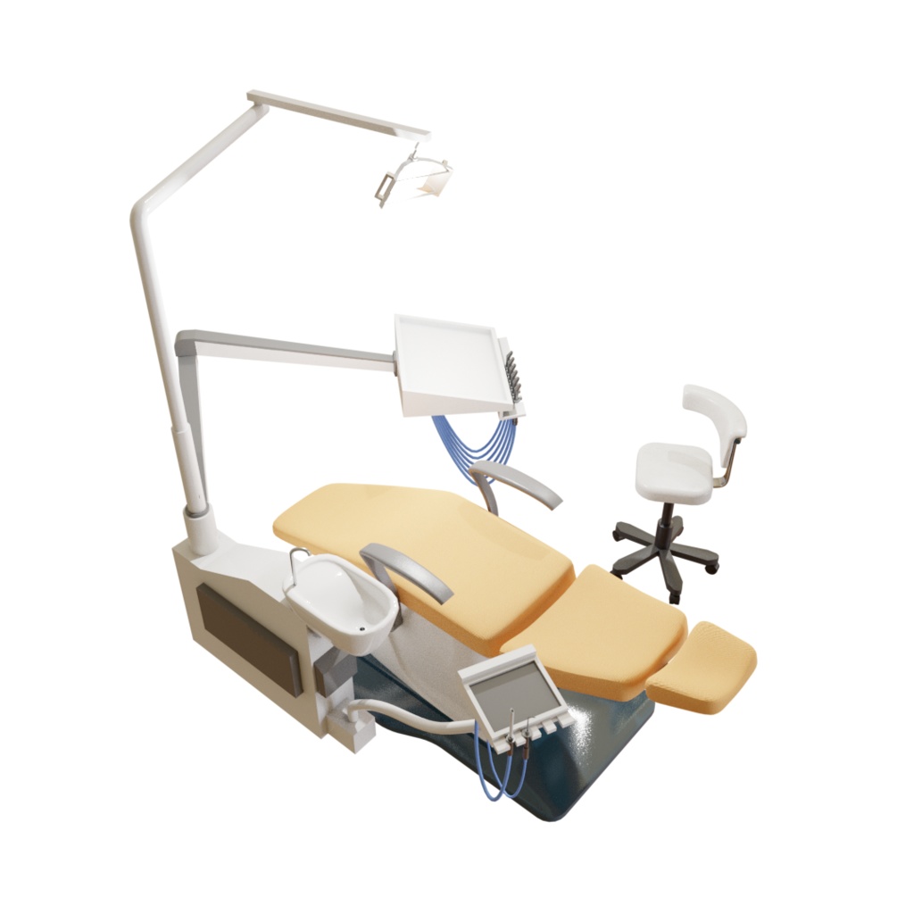 3DCG【dental_set】歯医者 歯科 椅子