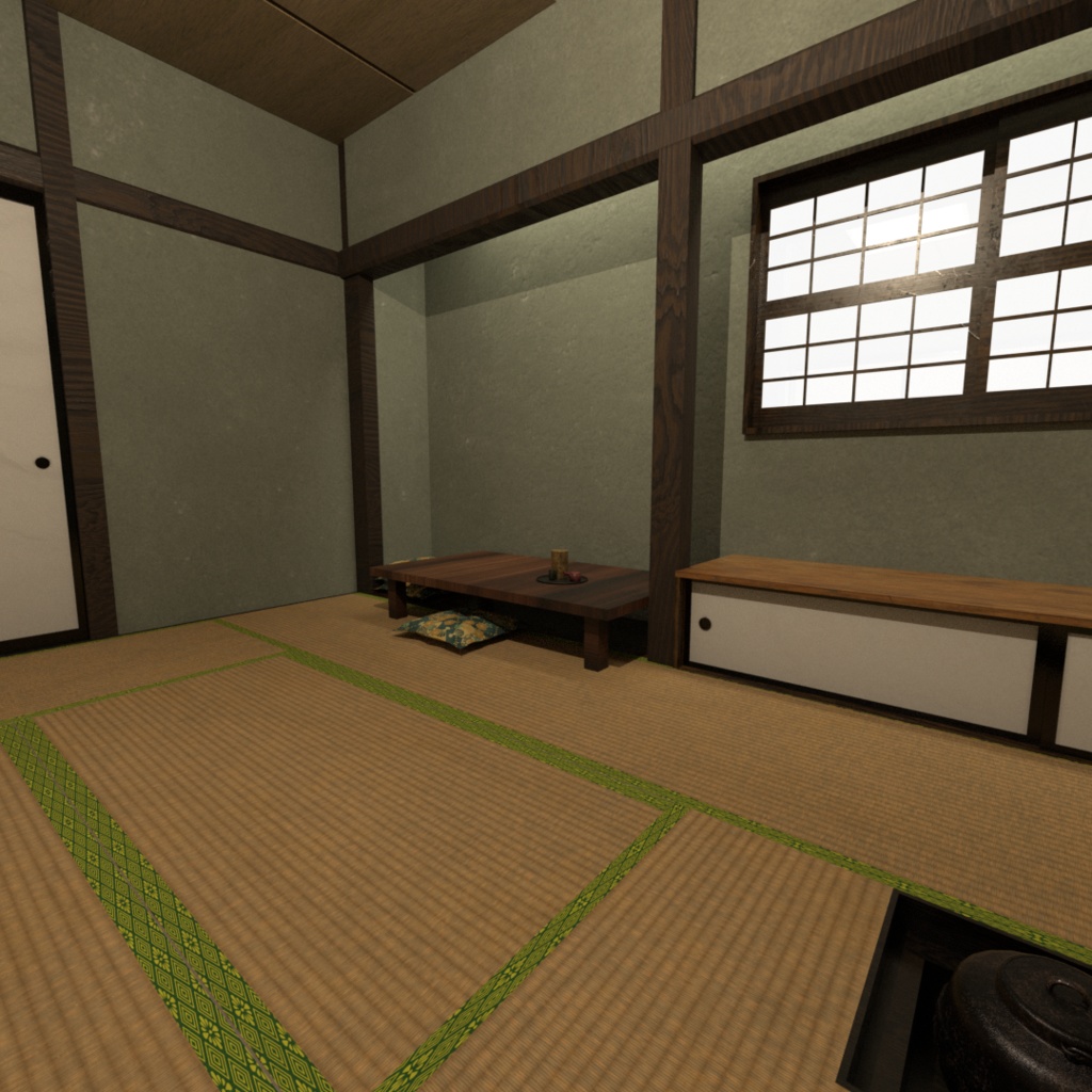 3DCG【tea_room】茶室 和室