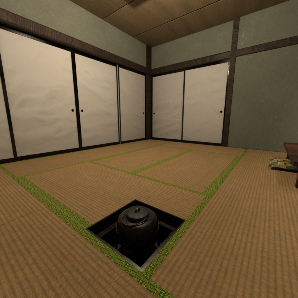 3DCG【tea_room】茶室 和室