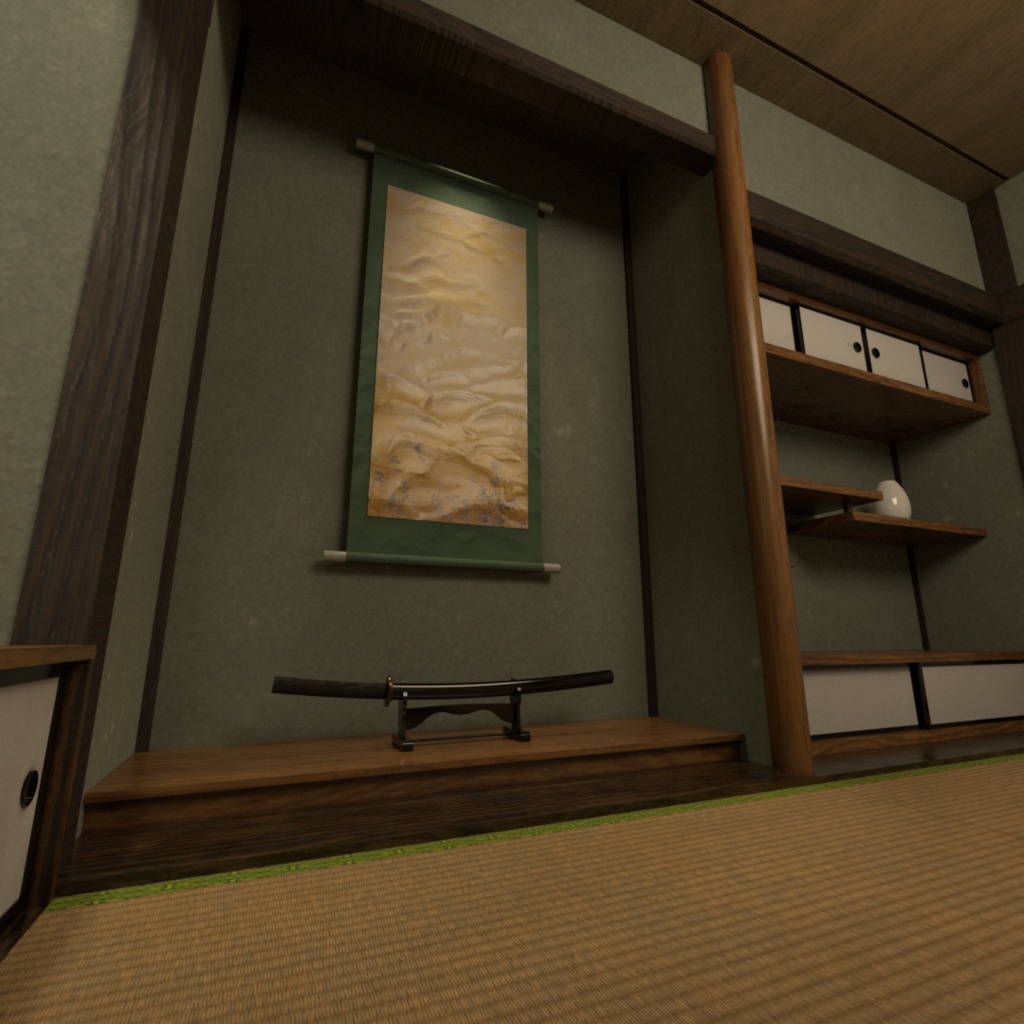 3DCG【tea_room】茶室 和室