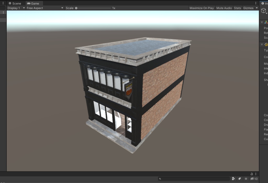 3DCG【shop_building】店舗セット お店