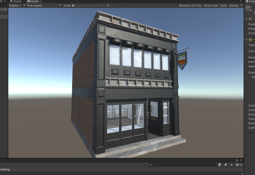 3DCG【shop_building】店舗セット お店