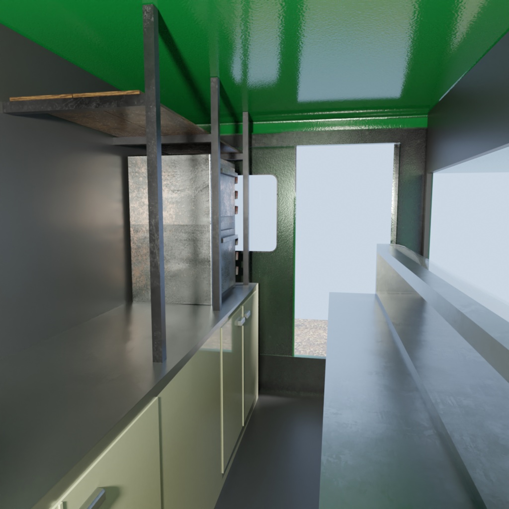 3DCG【kitchen_car】キッチンカー 移動販売車
