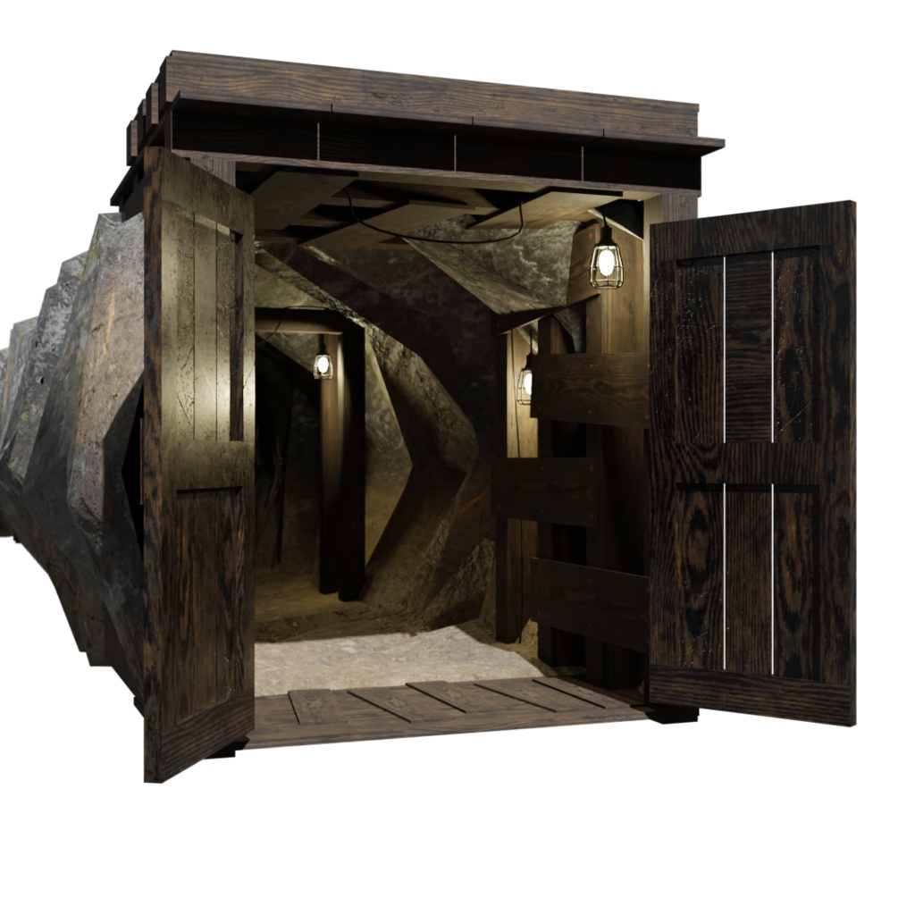 3DCG【cave_set】洞窟 セット