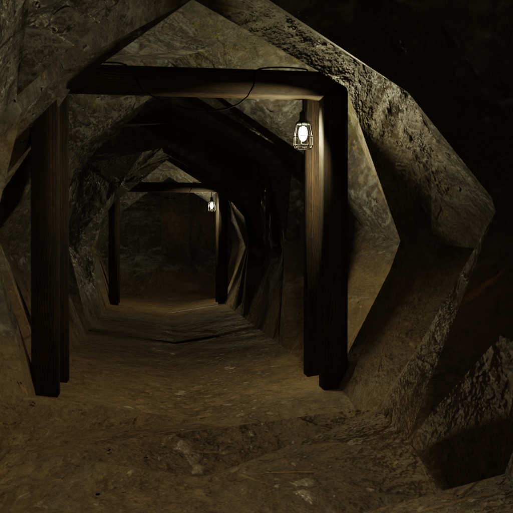 3DCG【cave_set】洞窟 セット