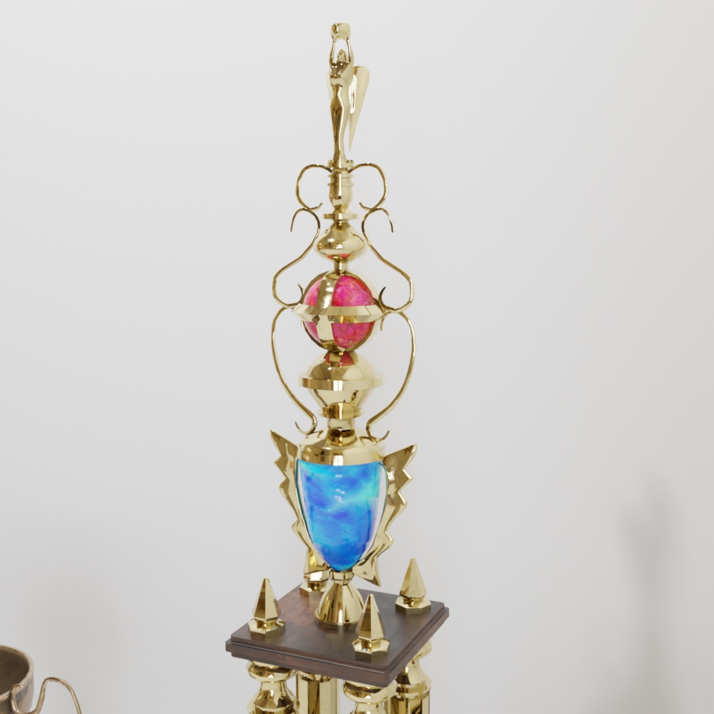 3DCG【Trophy_Cup_set】トロフィー カップ セットモデル