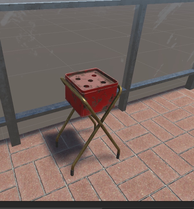 3DCG【smoking_room】喫煙所 灰皿セットモデル