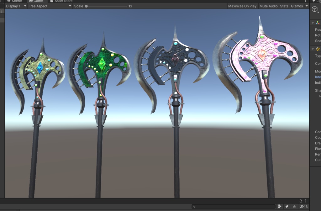 【weapon_axe】斧/アックス 4色セット