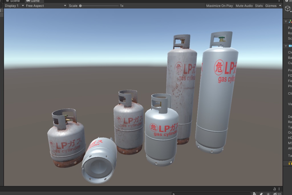 【gas_cylinder】ガスボンベ プロパン 3サイズ