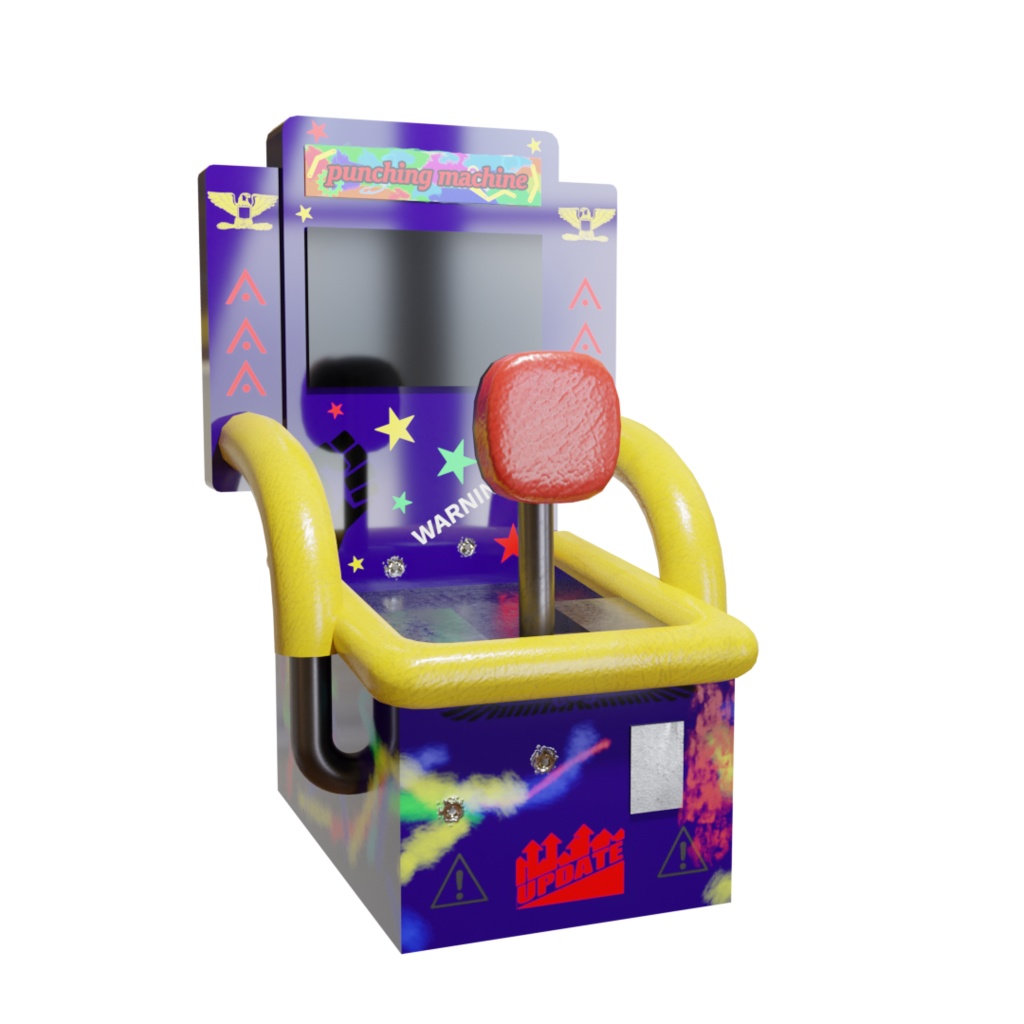 3DCG【パンチングマシン】ゲームセンター