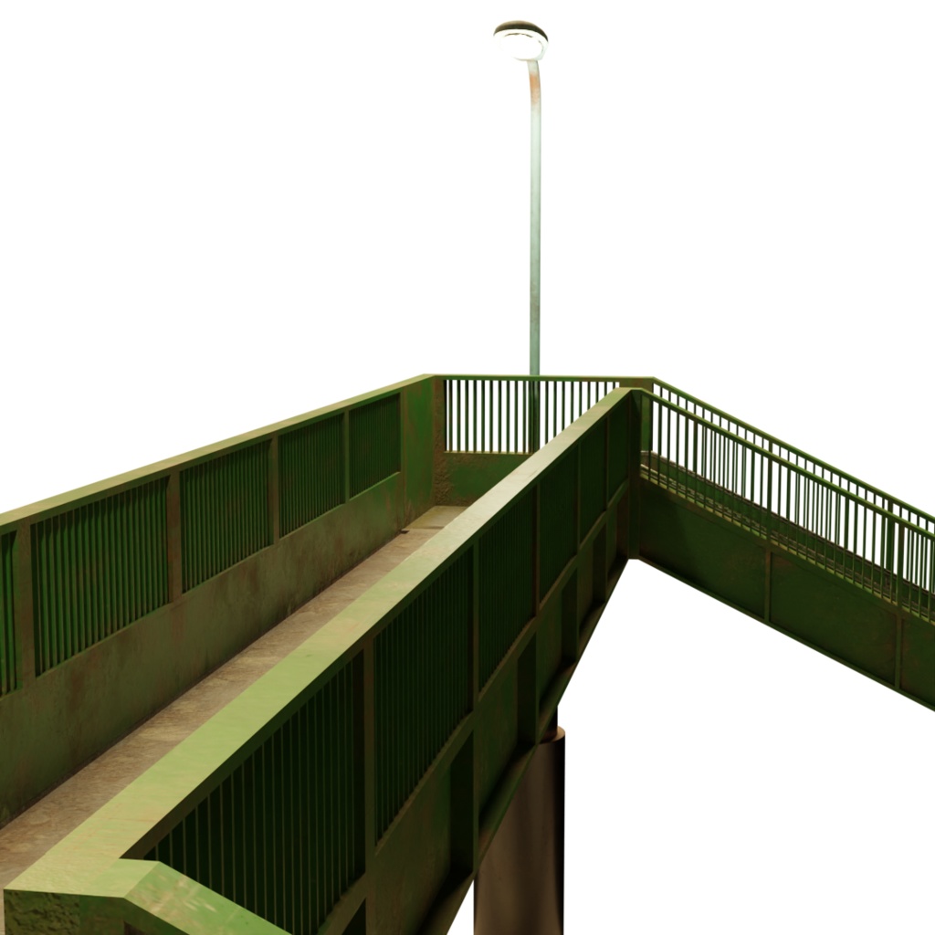 3DCG【Pedestrian_bridge】歩道橋 3種セット