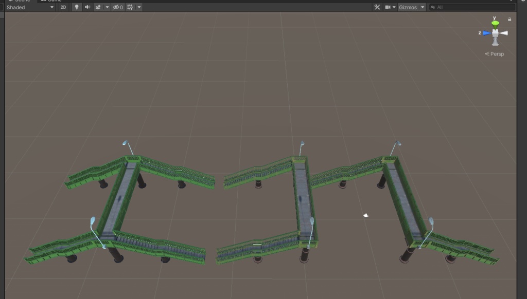 3DCG【Pedestrian_bridge】歩道橋 3種セット