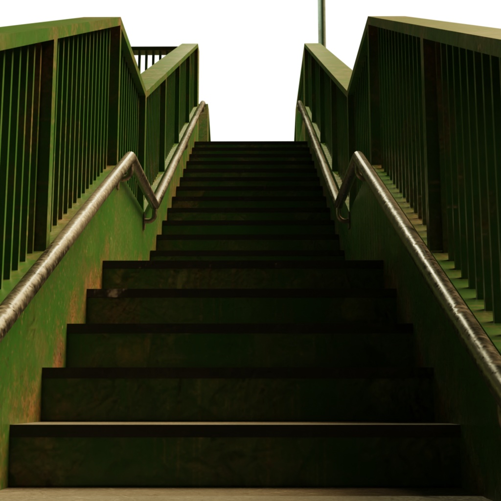 3DCG【Pedestrian_bridge】歩道橋 3種セット