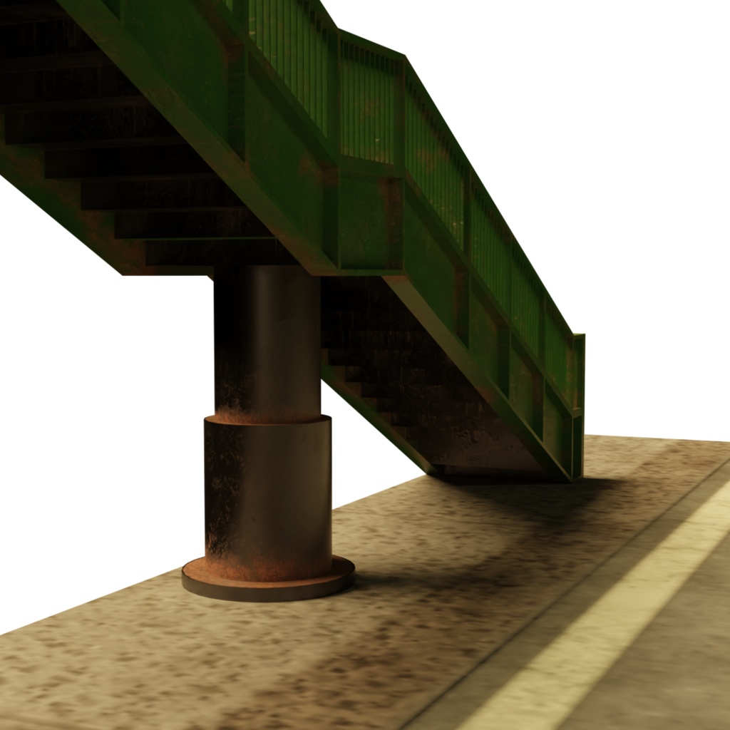3DCG【Pedestrian_bridge】歩道橋 3種セット