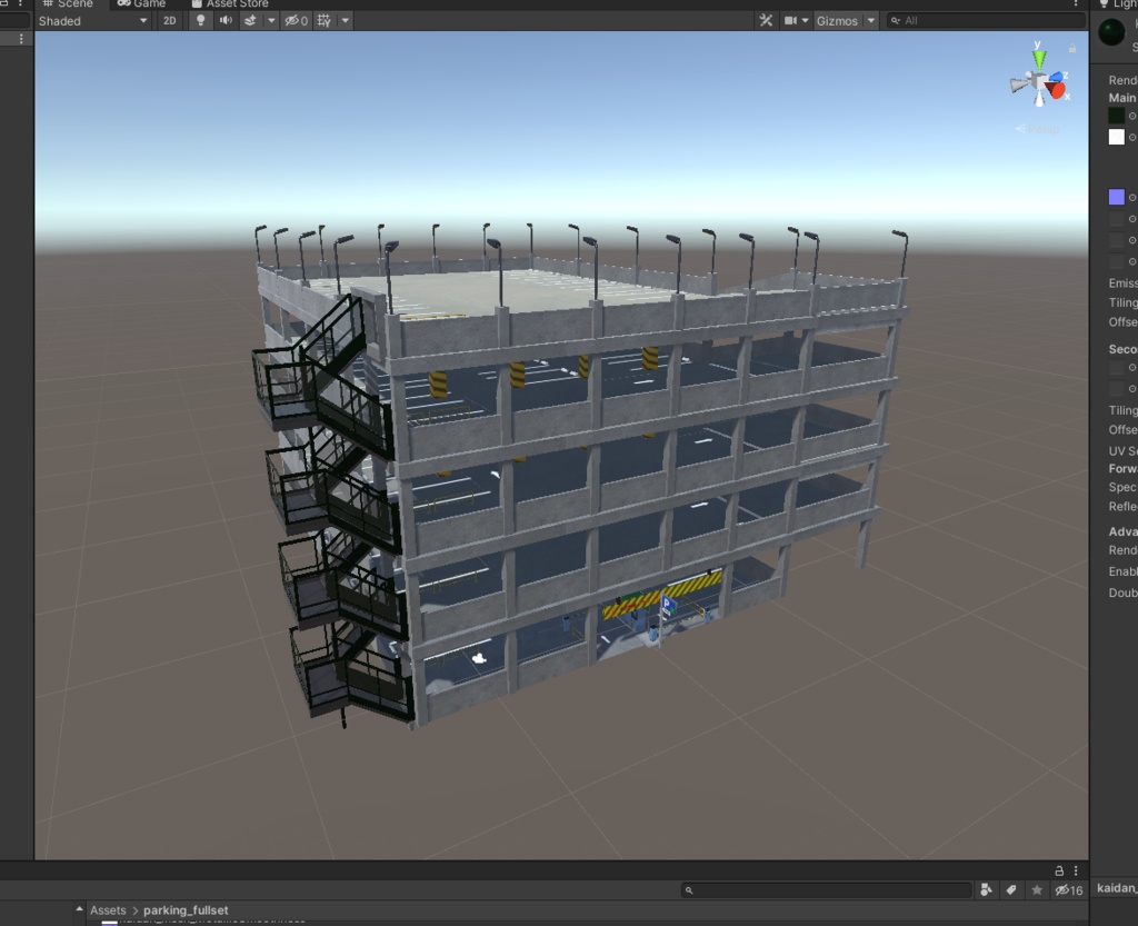3DCG【parking_fullset】駐車場フルセット