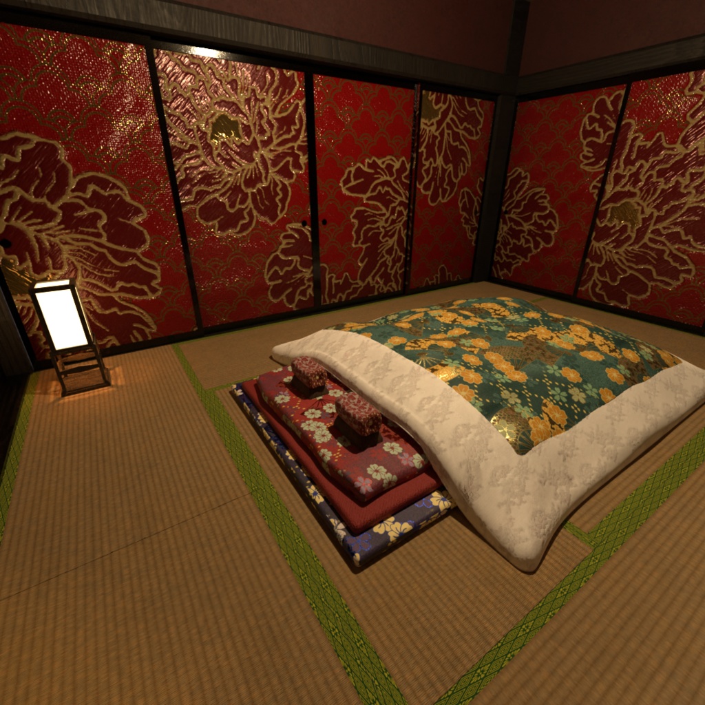 3DCG【yukaku_room】寝室 遊郭 布団