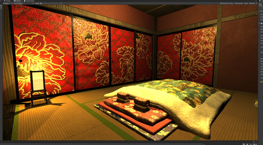 3DCG【yukaku_room】寝室 遊郭 布団