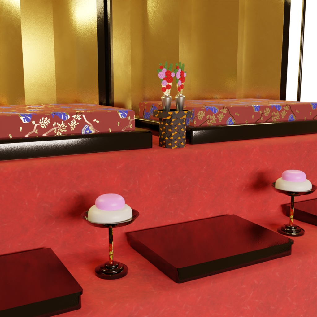 3DCG【hinadan_set】ひな壇 雛祭り