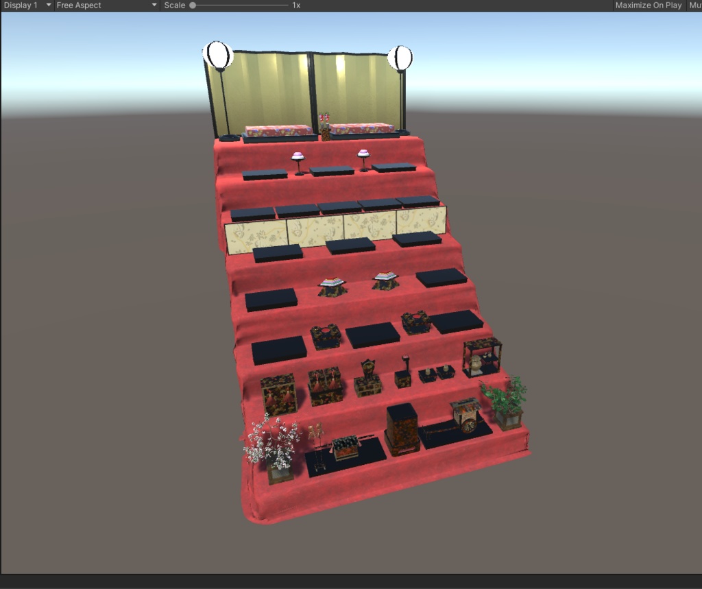 3DCG【hinadan_set】ひな壇 雛祭り