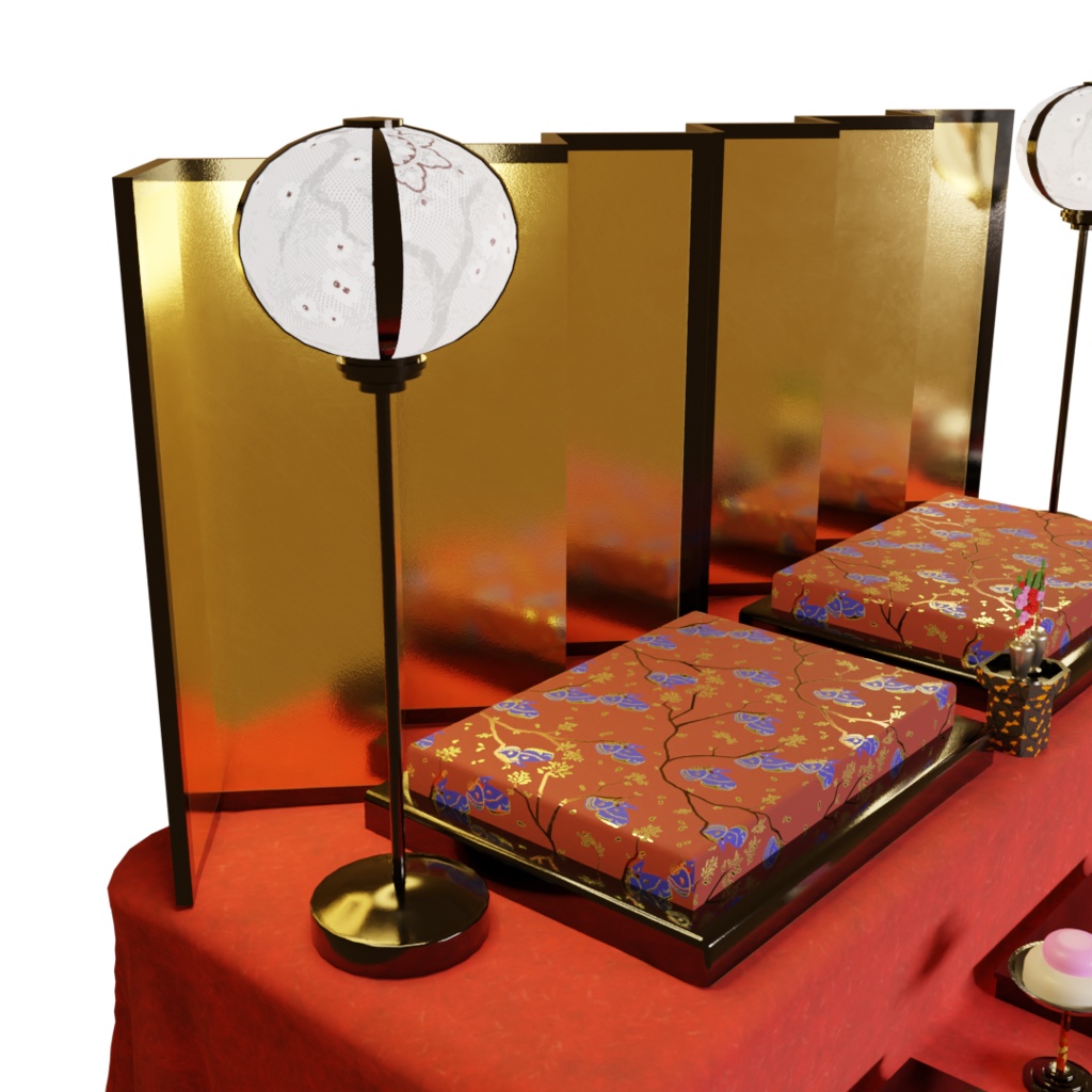 3DCG【hinadan_set】ひな壇 雛祭り