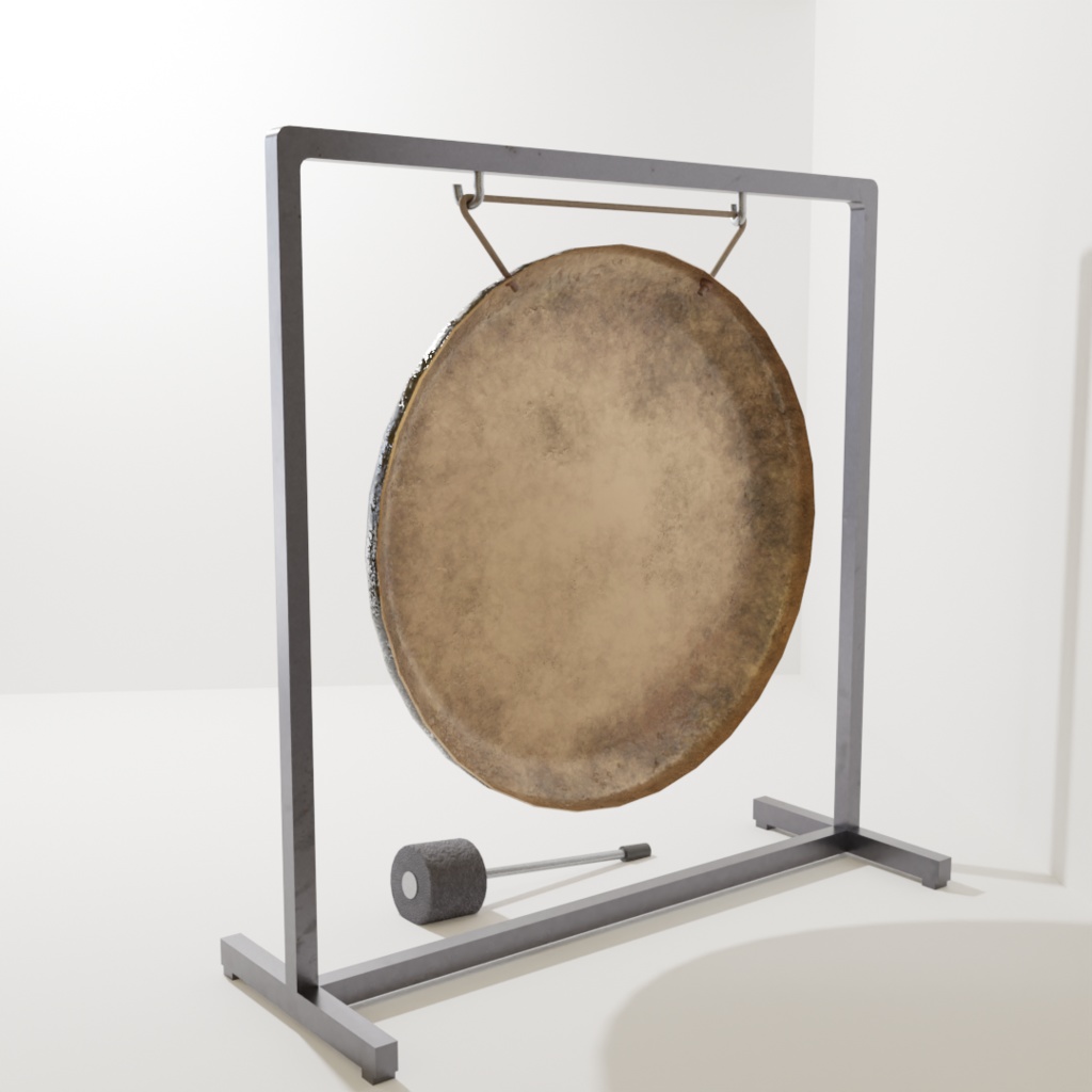 3DCG【gong】銅鑼 ドラ ゴング