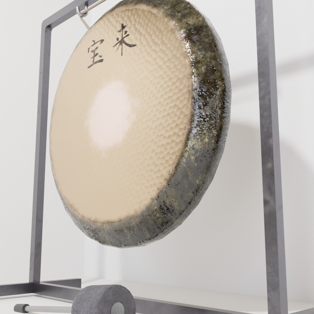 3DCG【gong】銅鑼 ドラ ゴング