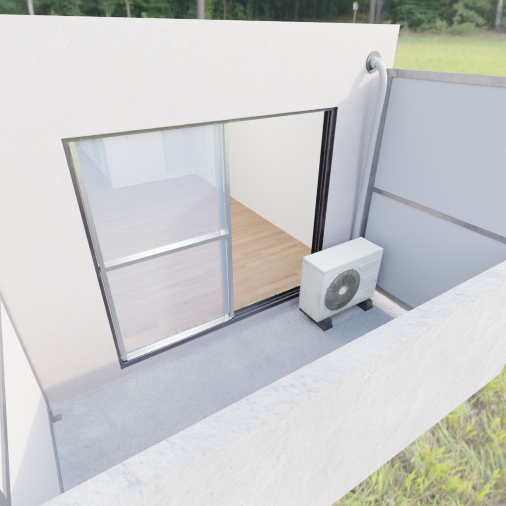 3DCG【1room】アパート部屋 1R 1K