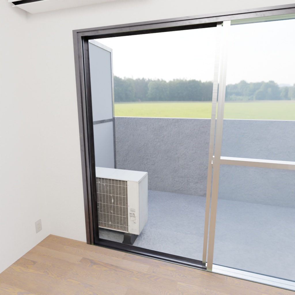 3DCG【1room】アパート部屋 1R 1K