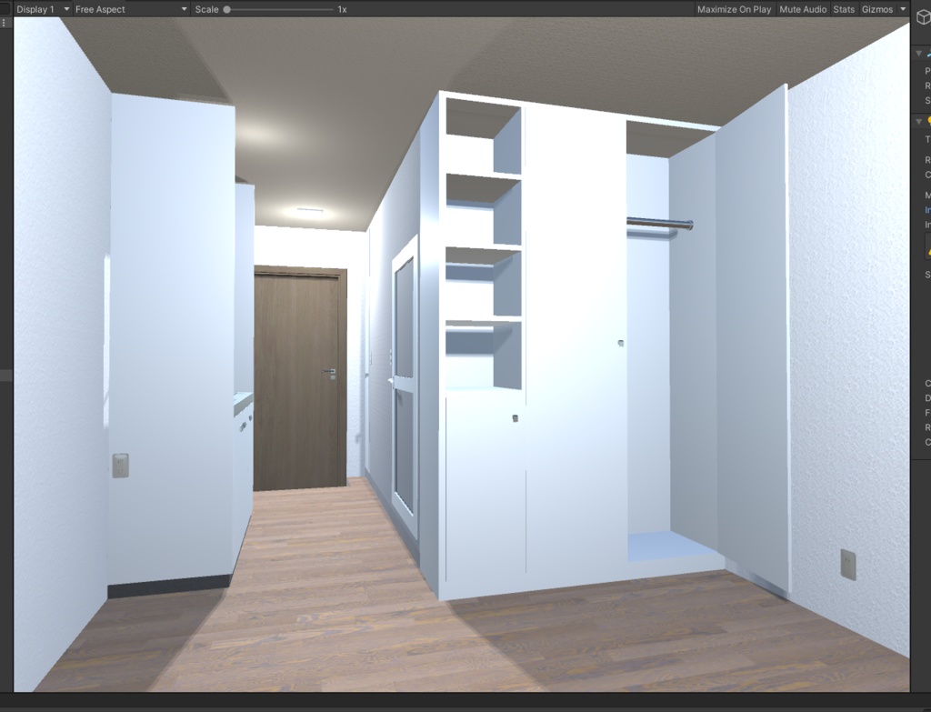 3DCG【1room】アパート部屋 1R 1K