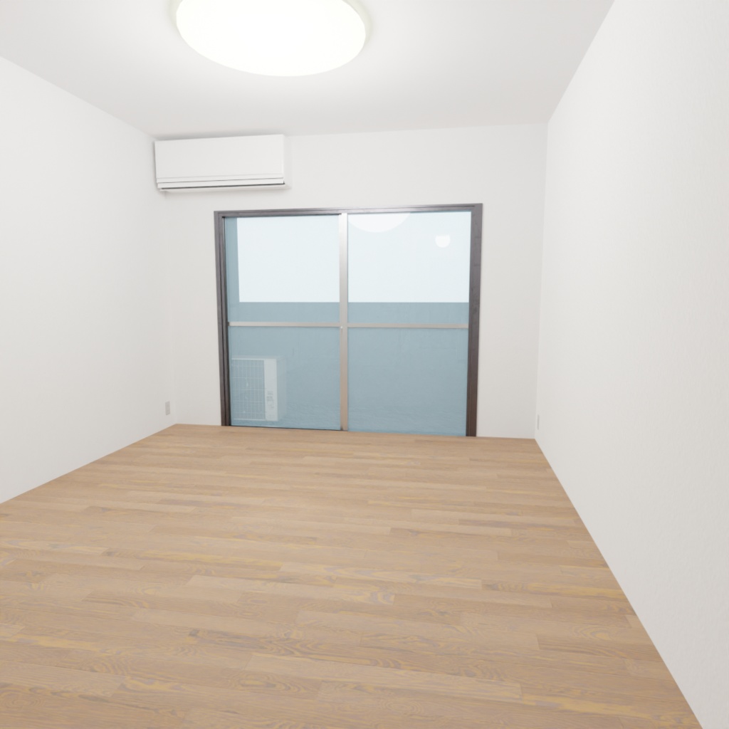 3DCG【1room】アパート部屋 1R 1K