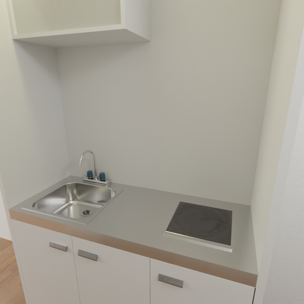 3DCG【1room】アパート部屋 1R 1K