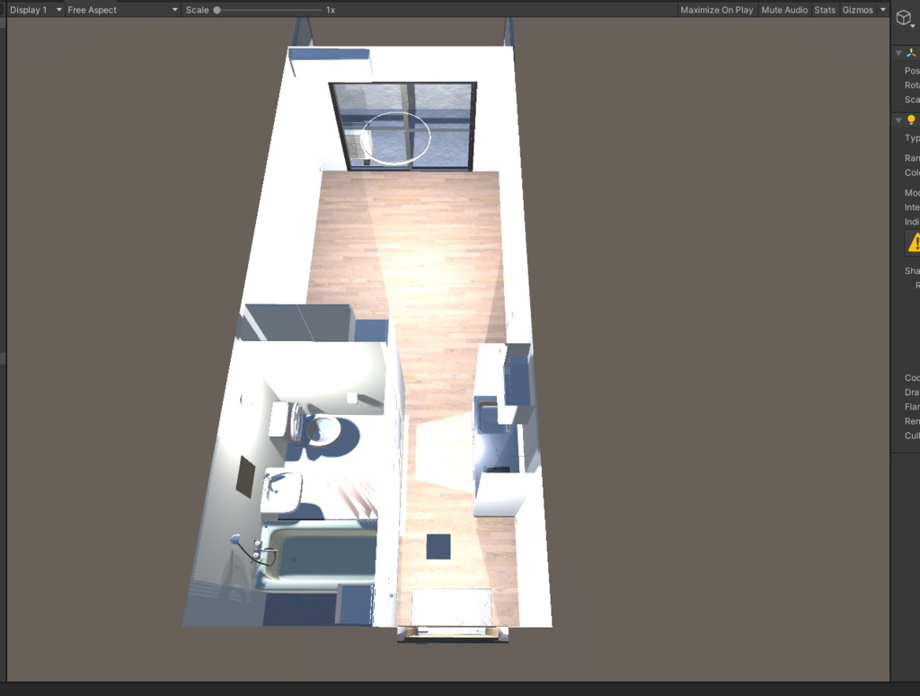 3DCG【1room】アパート部屋 1R 1K