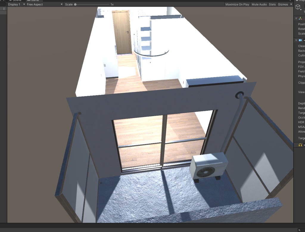 3DCG【1room】アパート部屋 1R 1K