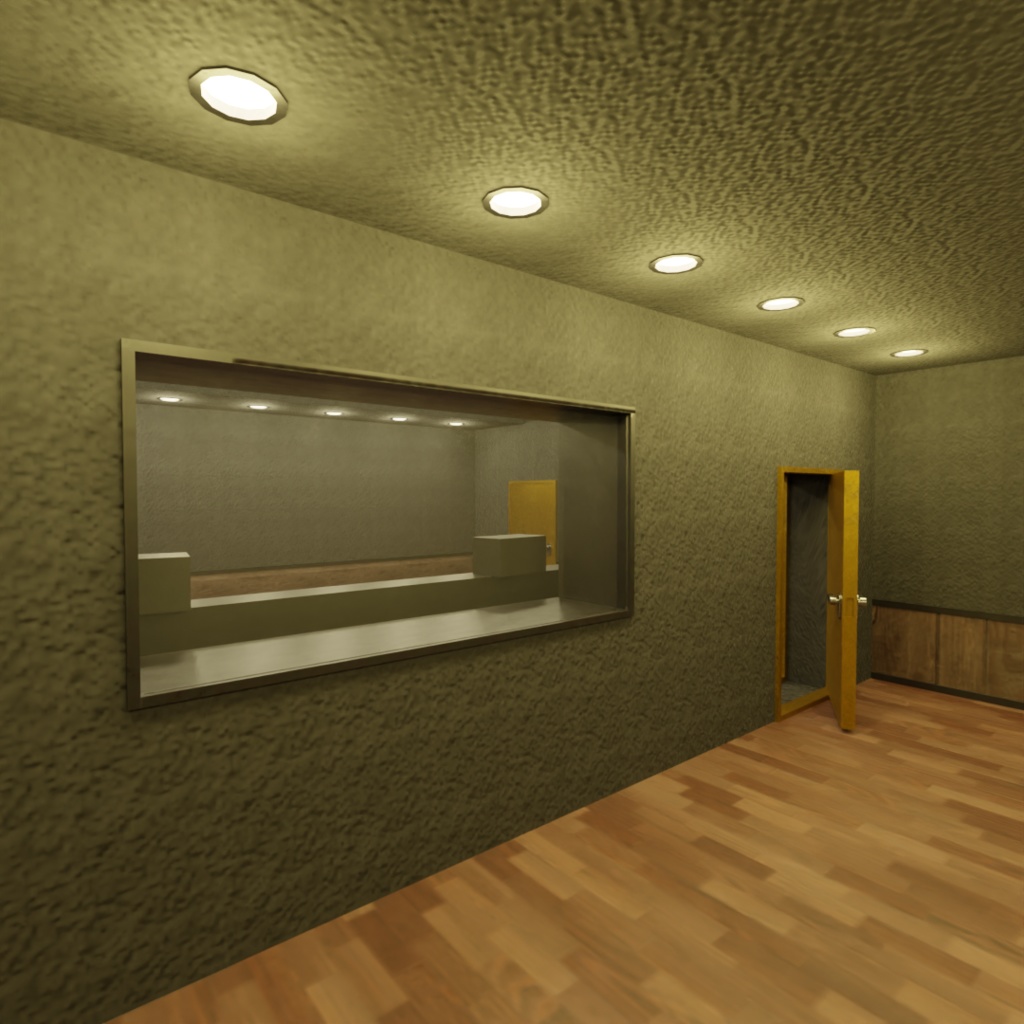 3DCG【studio_set】レコーディングスタジオルーム ミキサー コンソール