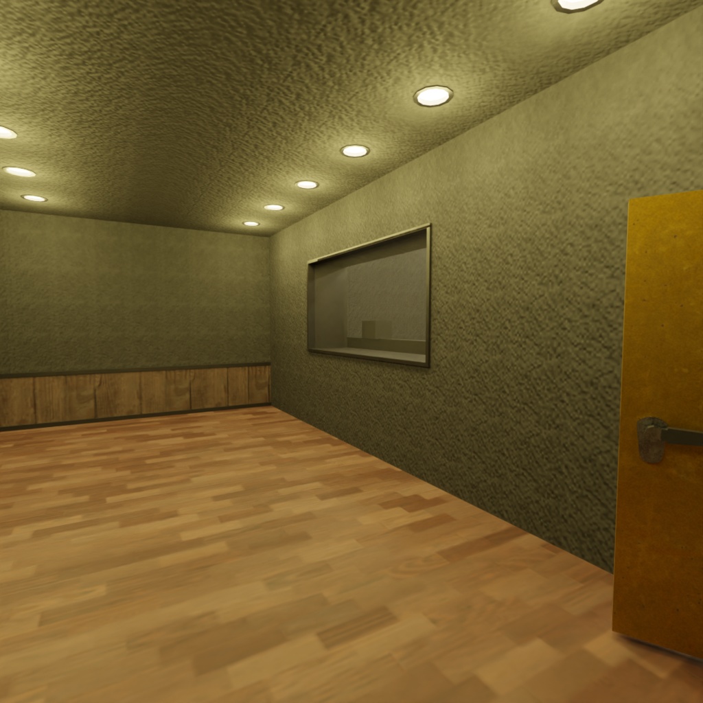 3DCG【studio_set】レコーディングスタジオルーム ミキサー コンソール