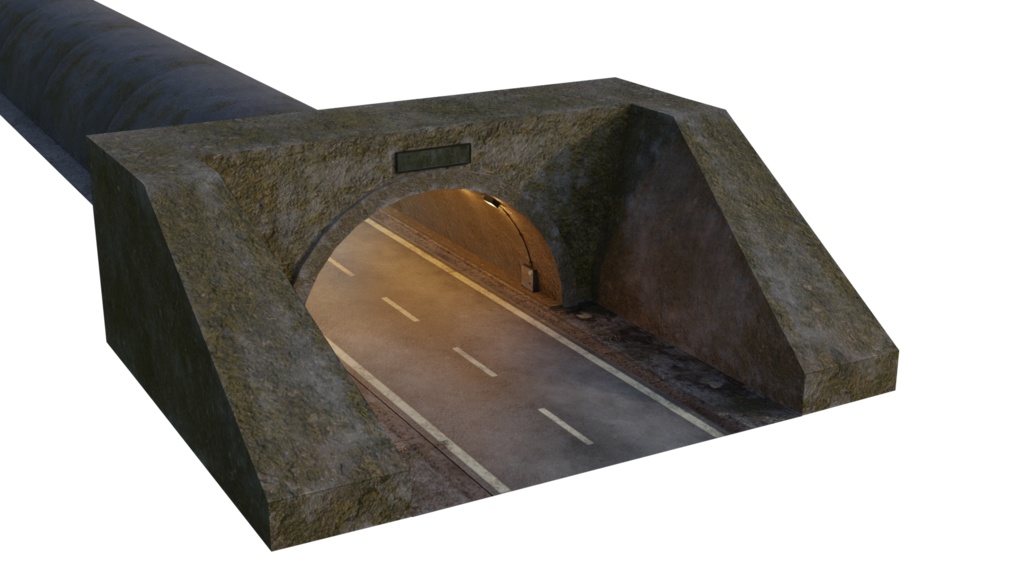3DCG【tunnel_Set】トンネル パーツセット