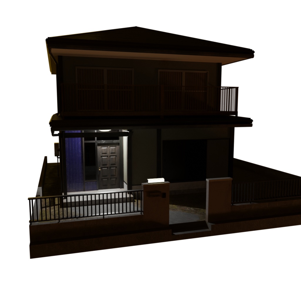 3DCG【house_jp】住宅 家 昭和
