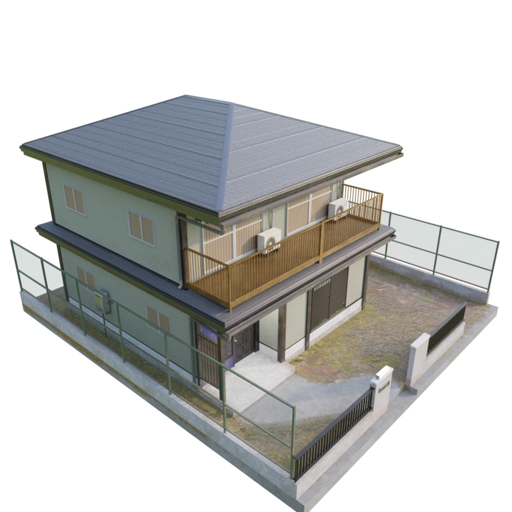 3DCG【house_jp】住宅 家 昭和