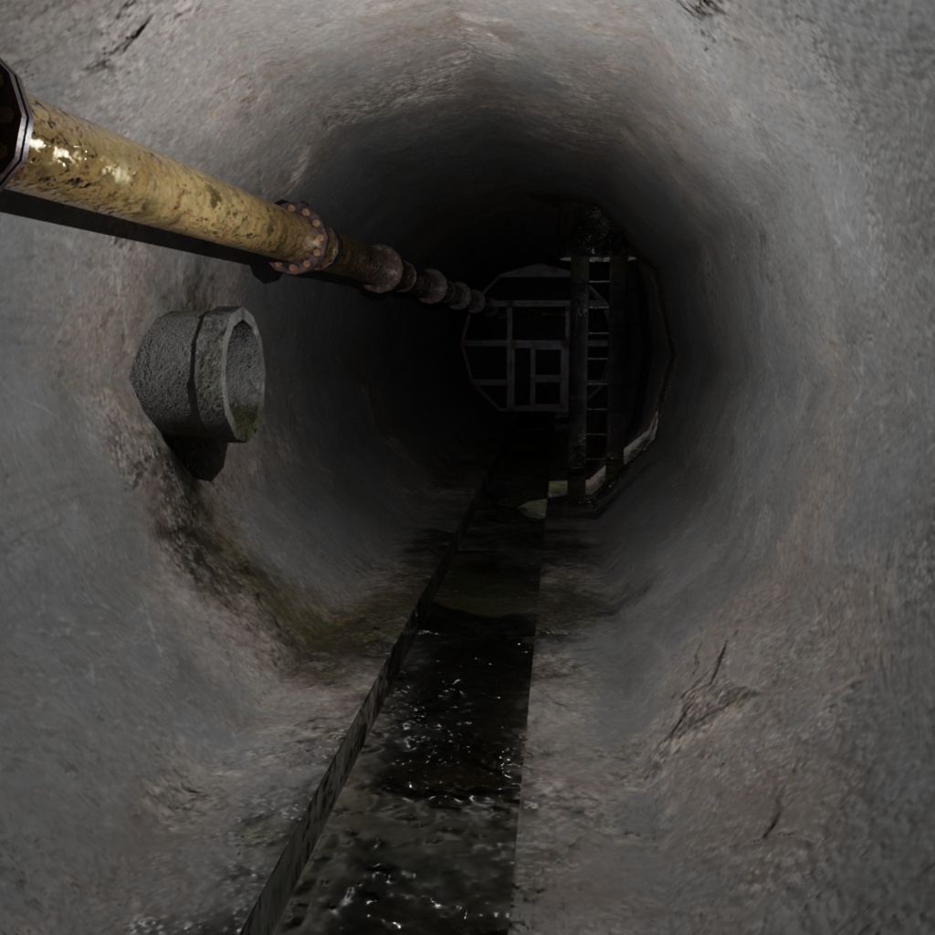 3DCG【Sewer_set】下水道セット マンホール