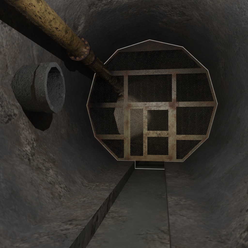 3DCG【Sewer_set】下水道セット マンホール