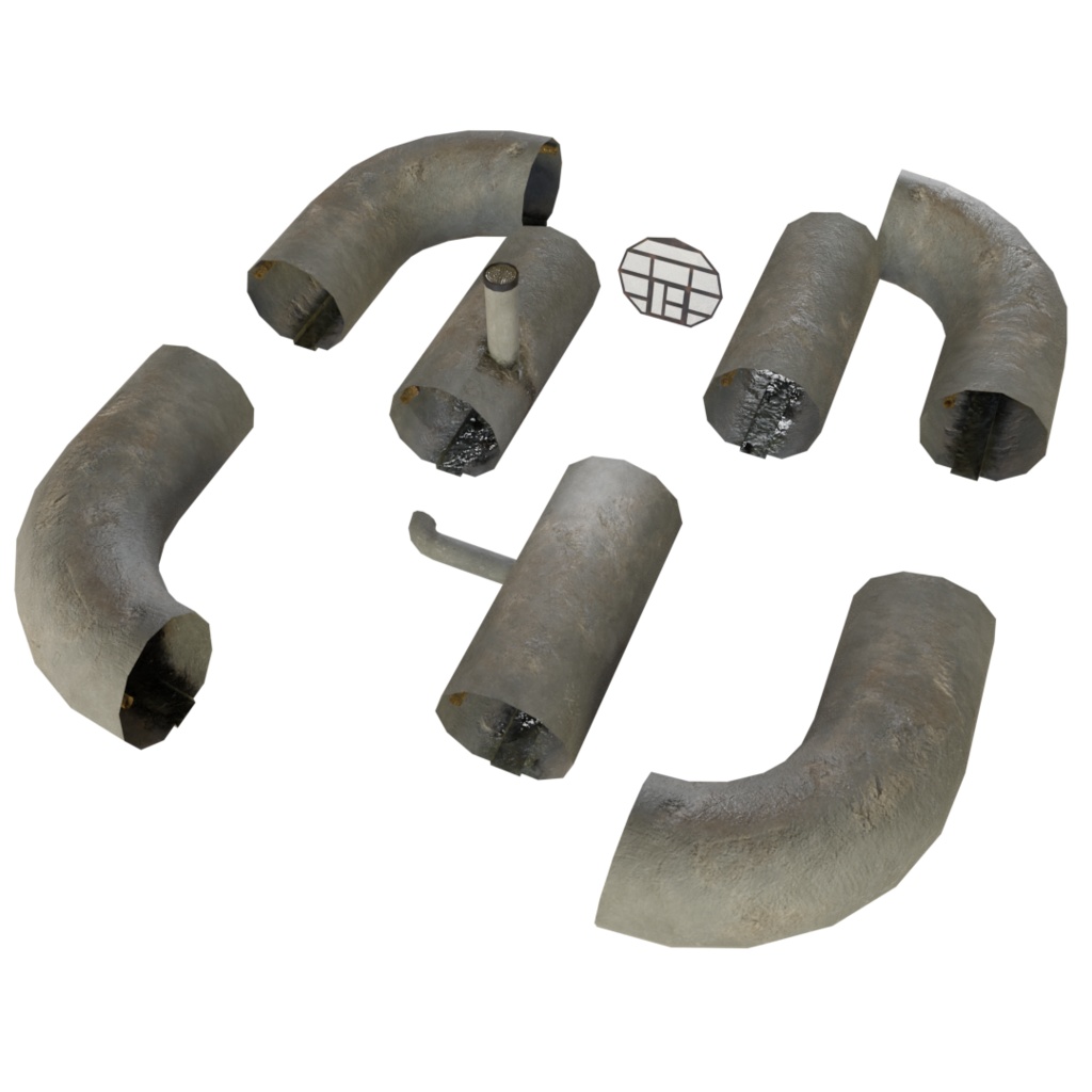 3DCG【Sewer_set】下水道セット マンホール