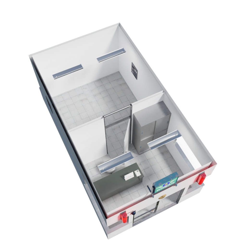 3DCG【police_box】交番 警察