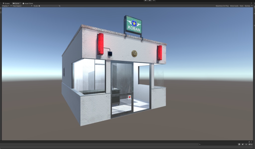 3DCG【police_box】交番 警察